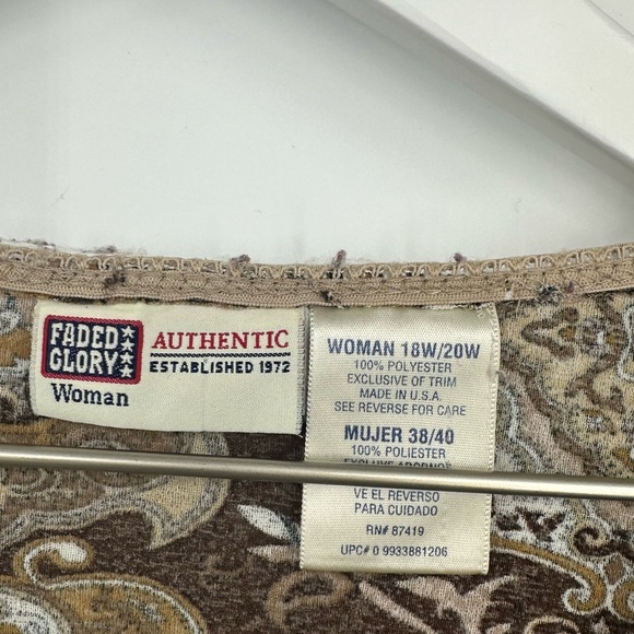 Faded Glory Vintage Y2K Fairycore Blouse Size 18 Early 2000s Boho - Picture 5 of 7